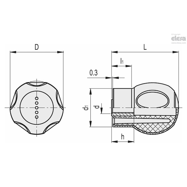 Threaded Hole, EBK.43 B-M8-SOFT-C1